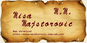 Miša Majstorović vizit kartica